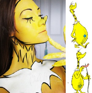 This is a look done with only the original Dr. Seuss character drawing as reference. There are NO makeup looks out there like it.. If this look is replicated, I please ask for credit to be given where credit is due for the concept. I do ask that the video to NOT be replicated. I have had my tutorials REPEATED on other youtube channels, and I ask that it not be done. Alexys Fleming ©