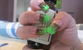 Neon Green Halloween nails