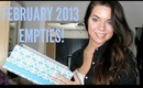 FEBRUARY 2013 EMPTIES! (Products I've Used Up)