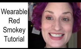 Wearable Red Daytime Smokey Eyeshadow Tutorial
