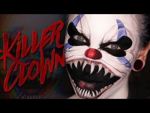 creepy clown makeup tutorial