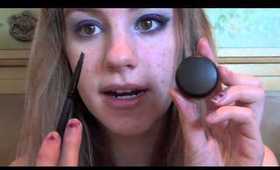 Dramatic Purple Glitter New Years Eve Party Makeup