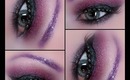 Reddish Purple Smokey Dragon - Makeup from Notoriously Morbid -  glitter brows