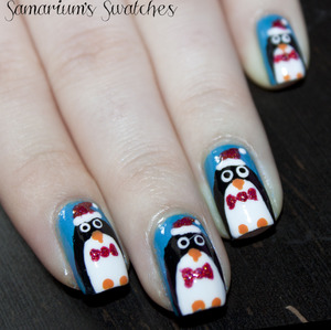 Festive Holiday Penguins!

http://samariums-swatches.blogspot.com/2011/12/festive-penguins-in-santa-hats.html