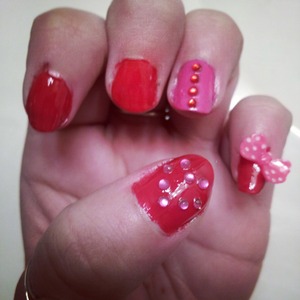 fun and easy vday nails :)