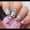 cherry blossom minty nails
