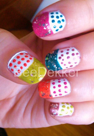 A fun, bright polish design perfect for spring and easter! 