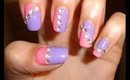 PINK AND PURPLE NAIL ART TUTORIAL!