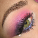 Dramatic Pink & Purple Summer make-up 