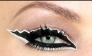 Monochrome Zig Zag Eyeliner Makeup