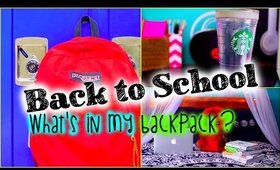 Back to School: What's in my backpack 2014
