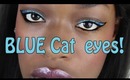 Blue Cat eyeliner Makeup | Trapeze Lessons w/ Emotistyle