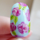 Floral Print Nail 