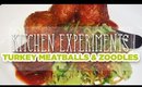 Kitchen Experiments | Stuffed Turkey Meatballs + Zucchini Noodles