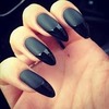 matte black nails with French tips