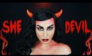 SHE DEVIL HALLOWEEN MAKEUP TUTORIAL | JessicaFitBeauty