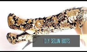 D.I.Y NEW YEARS EVE SEQUINS BOOTS