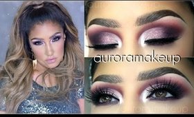 Maquillaje de FIESTA rosa malva / Half Cut Crease party makeup tutorial | auroramakeup