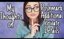 POSHMARK'S NEW UPDATE! | Poshmark Additional Details (Private) | My Thoughts | Part Time Reseller