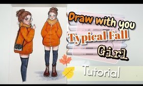 Draw with You - Fall Girl🍁🍂// disegnamo una ragazza Autunnale! ( in italiano dopo tanti anni😱)