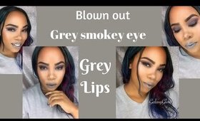 Smokey Grey and Purple eyes with grey lip DAY 1/30