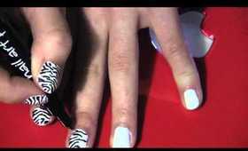 How to : zebra print nails tutorial