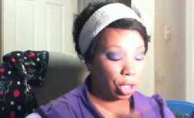 Purple Doom eye tutorial, Using Maybelline Tattoo painted purple