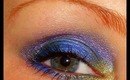 Make-upByMerelGreen/Blue/Gold eye make-up tutorial