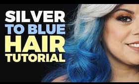 How to Ombre Silver to Blue Hair Tutorial with Arctic Fox Poseidon Hair Dye