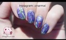 Moonlight mushrooms nail art tutorial