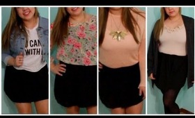 How To Style A Black Skirt: 4 Outfits!