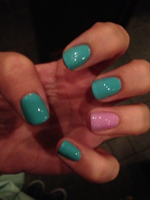 Essie's newest collection is here with these two beautiful colors, a true deep mint green and soft lilac. 