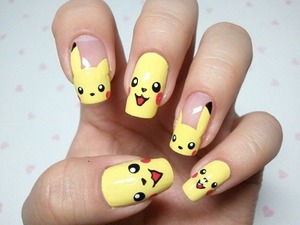 Cute Pickachu Manicure! 