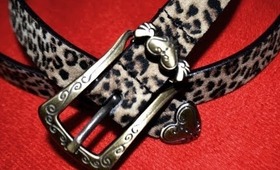 Leopard Print belt for women - Chicnova Review pattern design on skinny belt buckle online