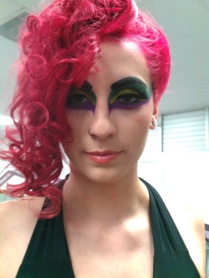 used urban decay electric palette to create this looked for a makeup show