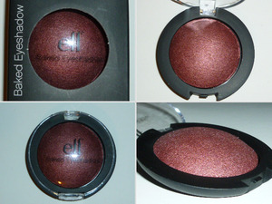 Four photos that I took for my own blog of one of the E.L.F. Baked Eyeshadows.