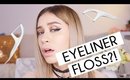 PERFECT EYELINER WITH FLOSS?!