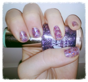 purple flower on my nails 