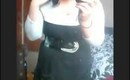 OOTD; White and Black babydoll dress, leggings, and booties