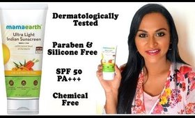 சன்ஸ்கிரீன் இந்திய சருமத்திர்ற்கு | MamaEarth Ultra Light Indian Sunscreen Review & டெமோ