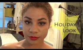 Holiday Make Up Look: Bold Lips & Brows | Adozie93