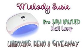 MelodySusie Pro 36W UV/LED Lamp | Unboxing/Demo/Giveaway | PrettyThingsRock