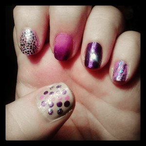 Different styles of nail art