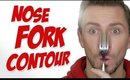 WTF!! HOW TO CONTOUR YOUR NOSE WITH A FORK!