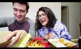 boyfriend and i do a really bad mukbang