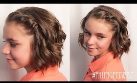 How To: Front Rope Twist for Short Hair (5 Min) | Pretty Hair is Fun
