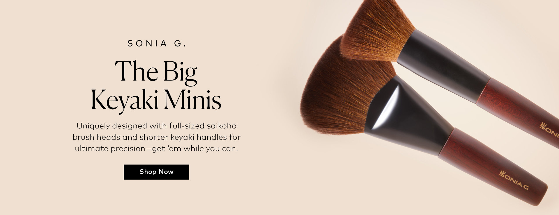 Shop the new Sonia G. Mini Keyaki Niji & Buffer brushes now at Beautylish.com