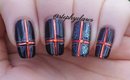 *Recreation* Inverted Cross Nail Art For Halloween Using Striping Tape