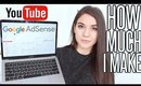 HOW TO MAKE MONEY ON YOUTUBE 2019  ( HOW MUCH MONEY I MADE IN MY FIRST YEAR ) !!