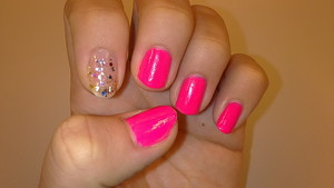 Pink and one glitter.